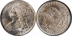 Capped Bust Half Dollar

1839 Capped Bust Half Dollar. Reeded Edge. HALF DOL. GR-7. Rarity-1. Large Letters. AU-55 (PCGS).

PCGS# 6179. NGC ID: 24...