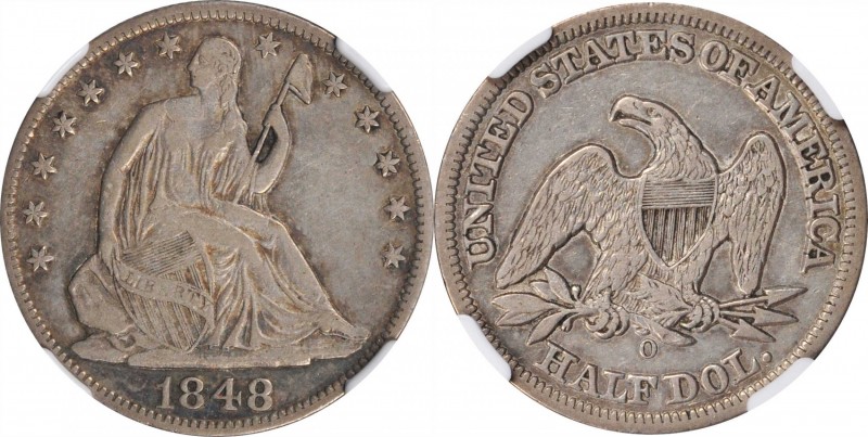 Liberty Seated Half Dollar

1848-O Liberty Seated Half Dollar. WB-23. Rarity-3...