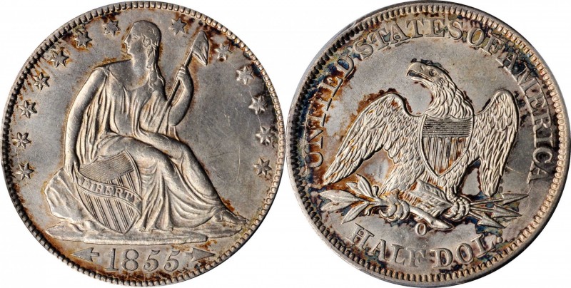 Liberty Seated Half Dollar

1855-O Liberty Seated Half Dollar. Arrows. MS-63 (...