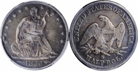 Liberty Seated Half Dollar

1855-S Liberty Seated Half Dollar. Arrows. WB-Unattributable. Genuine--Devices Engraved (PCGS).

The reverse is that o...