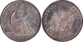 Liberty Seated Half Dollar

1858-O Liberty Seated Half Dollar. WB-35. Rarity-3. Extra High Date. AU Details--Cleaning (PCGS).

PCGS# 6294. NGC ID:...