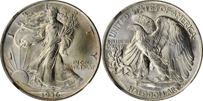 Walking Liberty Half Dollar

1936 Walking Liberty Half Dollar. MS-66 (NGC).
...