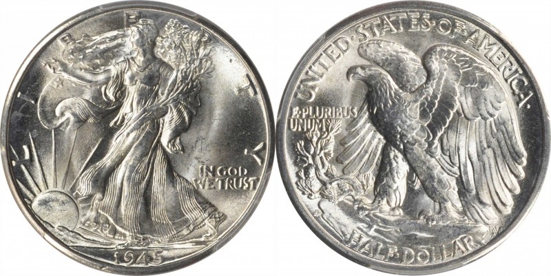 Walking Liberty Half Dollar

1945-D Walking Liberty Half Dollar. MS-66 (PCGS)....