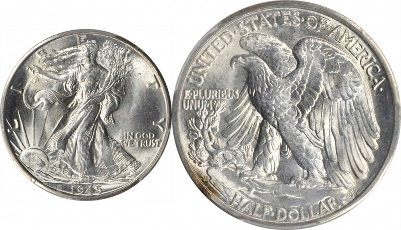 Walking Liberty Half Dollar

1945-D Walking Liberty Half Dollar. MS-66 (PCGS)....