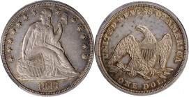 Liberty Seated Silver Dollar

1847 Liberty Seated Silver Dollar. OC-1. Rarity-1. AU-53 (PCGS).

PCGS# 6934. NGC ID: 24YJ.

Estimate: $ 650