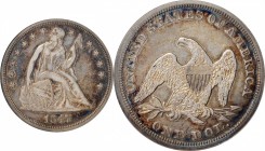 Liberty Seated Silver Dollar

1847 Liberty Seated Silver Dollar. OC-3. Rarity-3. EF-45 (ANACS). OH.

PCGS# 6934. NGC ID: 24YJ.

Estimate: $ 350