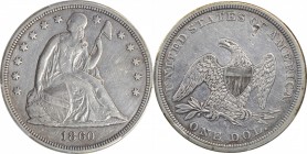 Liberty Seated Silver Dollar

1860 Liberty Seated Silver Dollar. OC-6. Rarity-3+. EF Details--Damage (PCGS).

PCGS# 6949. NGC ID: 24Z2.

From th...