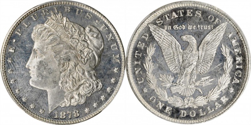 Morgan Silver Dollar

1878 Morgan Silver Dollar. 8 Tailfeathers. MS-62 DMPL (P...