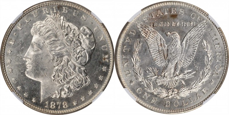 Morgan Silver Dollar

1878 Morgan Silver Dollar. 8 Tailfeathers. MS-62 (NGC)....