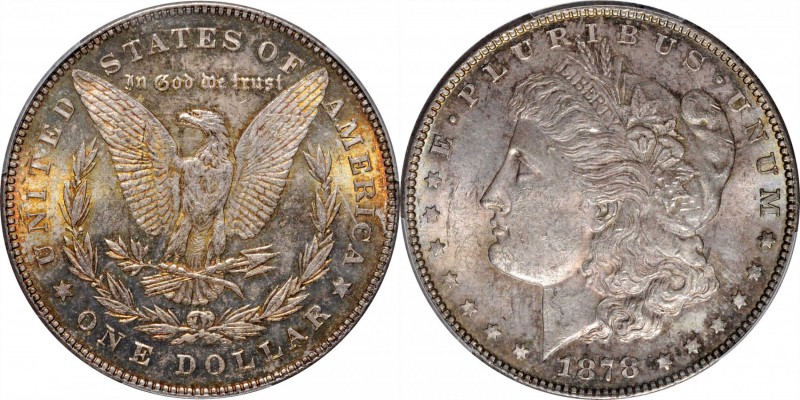 Morgan Silver Dollar

1878 Morgan Silver Dollar. 7 Tailfeathers. Reverse of 18...