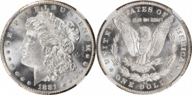Morgan Silver Dollar

1881-CC Morgan Silver Dollar. MS-63 (NGC).

PCGS# 7126. NGC ID: 2547.

Estimate: $ 450
