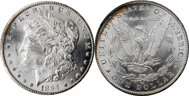 Morgan Silver Dollar

1884-CC GSA Morgan Silver Dollar. Mint State (Uncertifie...