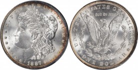 Morgan Silver Dollar

1887 Morgan Silver Dollar. MS-65 (PCGS).

PCGS# 7172. NGC ID: 254Y.

From the Collection of Silas Stanley Roberts, 1888-19...