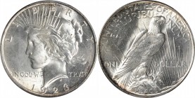 Peace Silver Dollar

1923-D Peace Silver Dollar. MS-64+ (PCGS).

PCGS# 7361. NGC ID: 257G.

From the Collection of Silas Stanley Roberts, 1888-1...