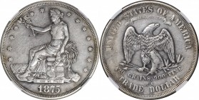 Trade Dollar

1875-CC Trade Dollar. Type I/I. EF Details--Improperly Cleaned (NGC).

PCGS# 7038. NGC ID: 2535.

From the Trebuchet Collection.
...