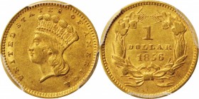 Gold Dollar

1856 Gold Dollar. Slant 5. AU-50 (PCGS).

PCGS# 7540. NGC ID: 25CB.

Estimate: $ 200