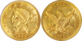 Liberty Head Quarter Eagle

1853 Liberty Head Quarter Eagle. MS-62 (PCGS).

PCGS# 7767. NGC ID: 25HV.

From the Steve Studer Collection.

Esti...