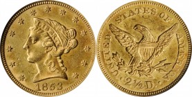 Liberty Head Quarter Eagle

1853 Liberty Head Quarter Eagle. Reverse Retained Cud. AU-55 (ANACS). OH.

PCGS# 7767. NGC ID: 25HV.

From the Steve...