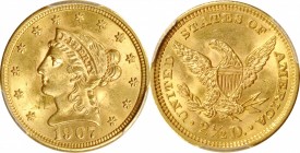 Liberty Head Quarter Eagle

1907 Liberty Head Quarter Eagle. MS-64 (PCGS).

PCGS# 7859. NGC ID: 25LY.

Estimate: $ 400