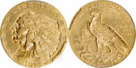 Indian Quarter Eagle

1915 Indian Quarter Eagle. MS-62 (PCGS).

PCGS# 7948. NGC ID: 289A.

Estimate: $ 300