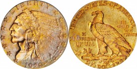 Indian Quarter Eagle

1929 Indian Quarter Eagle. MS-62 (PCGS).

PCGS# 7953. NGC ID: 289F.

Estimate: $ 450