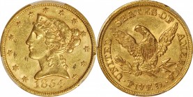 Liberty Head Half Eagle

1854 Liberty Head Half Eagle. AU-55 (PCGS).

PCGS# 8256. NGC ID: 25UG.

From the Collection of Silas Stanley Roberts, 1...