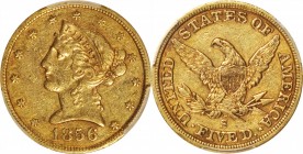 Liberty Head Half Eagle

1856-S Liberty Head Half Eagle. EF-45 (PCGS).

PCGS# 8270. NGC ID: 25UZ.

From the Collection of Silas Stanley Roberts,...