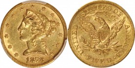 Liberty Head Half Eagle

1878-S Liberty Head Half Eagle. AU-58 (PCGS).

PCGS# 8347. NGC ID: 25X6.

From the Collection of Silas Stanley Roberts,...