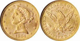Liberty Head Half Eagle

1884-S Liberty Head Half Eagle. MS-62 (NGC).

PCGS# 8366. NGC ID: 25XR.

Estimate: $ 500