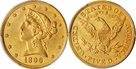 Liberty Head Half Eagle

1896 Liberty Head Half Eagle. MS-63 (PCGS).

PCGS# 8392. NGC ID: 25YK.

Estimate: $ 600