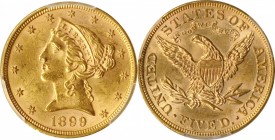 Liberty Head Half Eagle

1899 Liberty Head Half Eagle. MS-63 (PCGS).

PCGS# 8398. NGC ID: 25YS.

Estimate: $ 500
