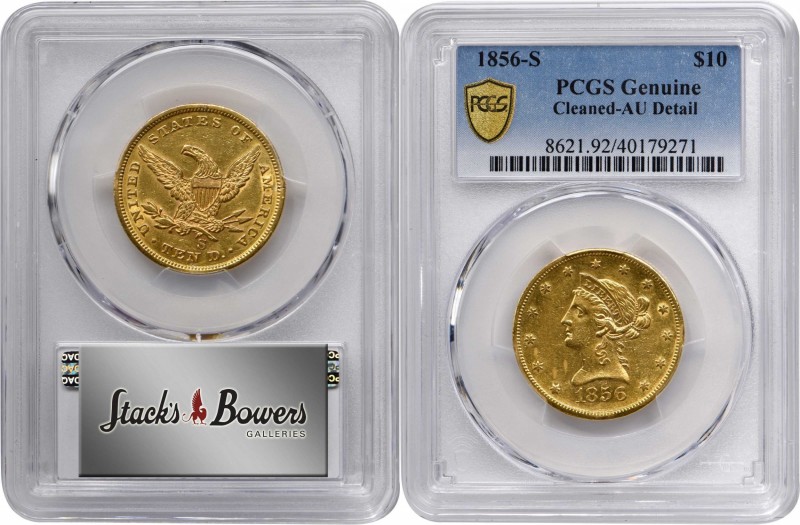 Liberty Head Eagle

1856-S Liberty Head Eagle. AU Details--Cleaned (PCGS).

...