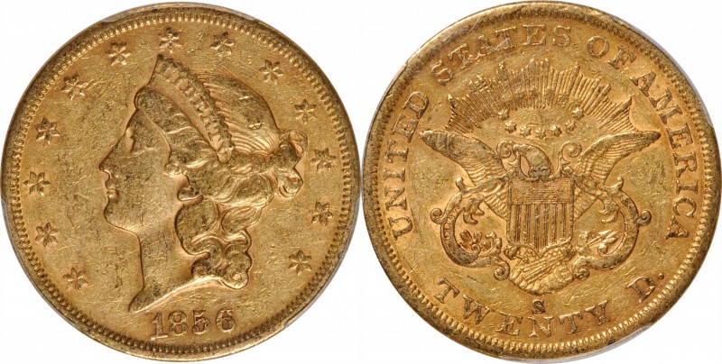 Liberty Head Double Eagle

1856-S Liberty Head Double Eagle. EF-45 (PCGS). CAC...