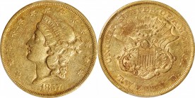 Liberty Head Double Eagle

1857 Liberty Head Double Eagle. EF-45 (PCGS).

PCGS# 8920. NGC ID: 2693.

From the Collection of Silas Stanley Robert...