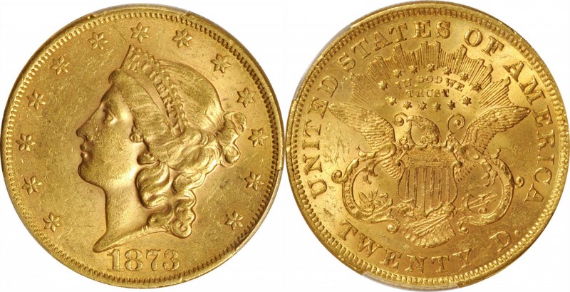 Liberty Head Double Eagle

1873 Liberty Head Double Eagle. Open 3. MS-61 (PCGS...