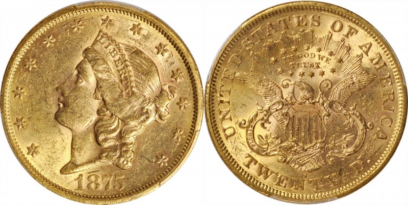 Liberty Head Double Eagle

1875-S Liberty Head Double Eagle. MS-61 (PCGS).

...