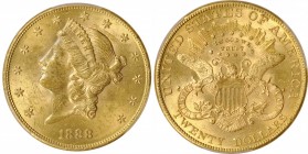Liberty Head Double Eagle

1888 Liberty Head Double Eagle. MS-61 (PCGS).

PCGS# 9008. NGC ID: 26BT.

Estimate: $ 1900
