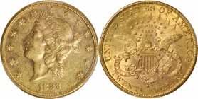 Liberty Head Double Eagle

1888-S Liberty Head Double Eagle. AU-58 (PCGS).

PCGS# 9009. NGC ID: 26BU.

From the Collection of Silas Stanley Robe...