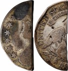 Circulating Contemporary Counterfeit U.S. Coins

(1825) "Sharp Shins" Cut Section of a Contemporary Counterfeit Capped Bust Half Dollar. Die Struck....