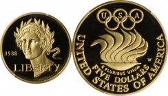 Seoul Olympiad Gold $5

1988-W Seoul Olympiad Gold $5. Proof-69 Deep Cameo (PCGS).

PCGS# 9631. NGC ID: 28PX.

Estimate: $ 300