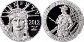 One-Ounce Platinum Eagle

2012-W One-Ounce Platinum Eagle. Proof-69 Ultra Cameo (NGC).

PCGS# 515152. NGC ID: 2U2H.

Estimate: $ 1100
