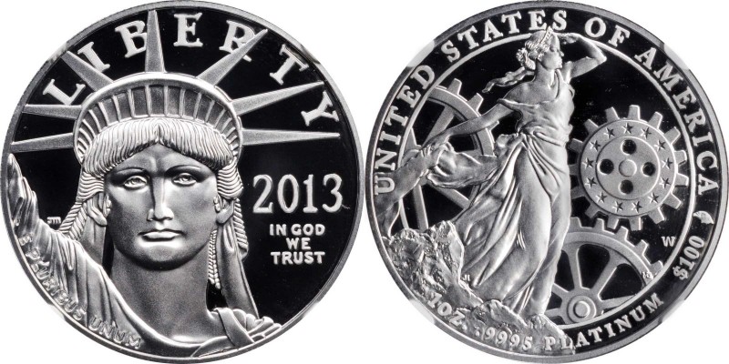 One-Ounce Platinum Eagle

2013-W One-Ounce Platinum Eagle. Proof-70 Ultra Came...