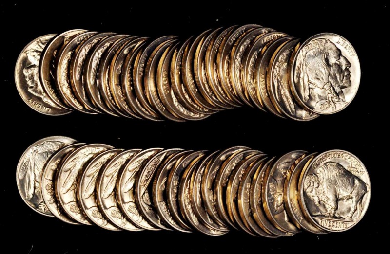 Rolls

BU Roll of 1938-D Buffalo Nickels.

A plastic tube roll, with (10) of...