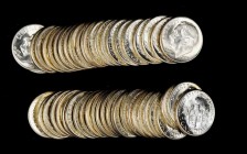 Rolls

Partial BU Roll of 1950-S Roosevelt Dimes.

A plastic tube roll. (Total: 48 coins)

From the Bill Gleckler Collection.

Estimate: $ 800