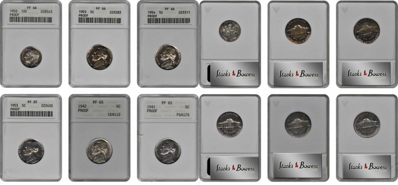 Miscellaneous U.S. Coins

Lot of (6) Proof Jefferson Nickels and Roosevelt Dim...