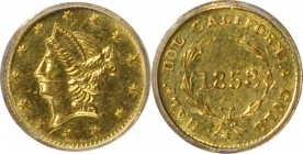 California Small Denomination Gold

1853 Round 50 Cents. BG-428. Rarity-3. Liberty Head. Unc Details--Cleaned (PCGS).

PCGS# 10464. NGC ID: 2BKK....