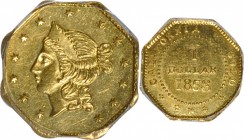 California Small Denomination Gold

1853 Octagonal $1. BG-531. Rarity-4. Liberty Head. MS-62 (PCGS).

PCGS# 10508. NGC ID: 2BLW.

From the Colle...