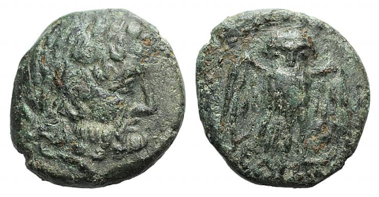 Northern Lucania, Velia, 4th-2nd centuries BC. Æ (12mm, 2.18g, 6h). Laureate hea...