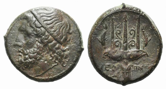 Sicily, Syracuse. Hieron II (274-216 BC). Æ (22mm, 9.02g, 3h), c. 263-218 BC. He...