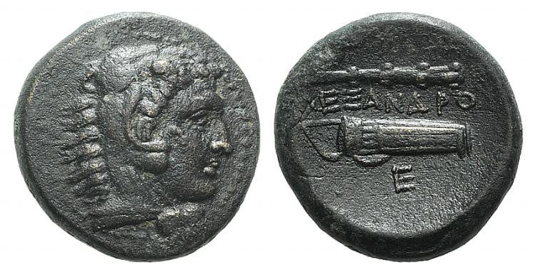 Kings of Macedon, Alexander III ‘the Great’ (336-323 BC). Æ (19mm, 6.29g, 9h). U...